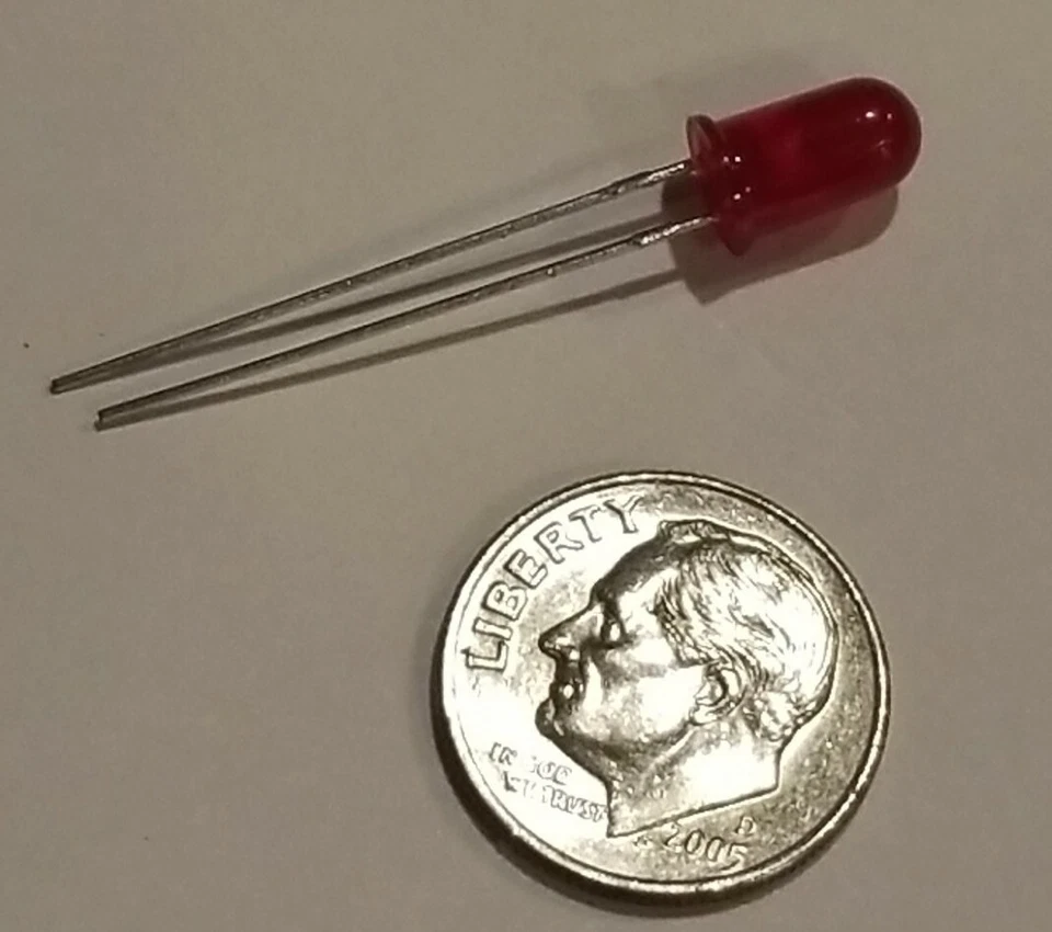 (20 pcs) RED LED General Purpose HP HLMP-3301 Diffused T-1 3/4 USA Fast Ship - Image 1 of 1