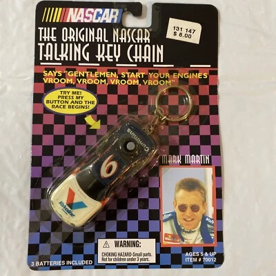 1998 Nascar Talking Keychain Mark Martin's #6 Valvoline Ford Taurus Racecar - Image 1 of 4