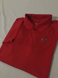Under Armour 1/4-Knopf Kurzarm Poloshirt Rot Herren Gr. M Neu ohne Etikett! - Bild 1 von 10