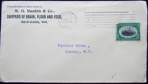 US, 1901, M. G. RANK & Co. OF MILWAKEE ADVERTISING COVER WITH SCOTT #294 - Picture 1 of 4