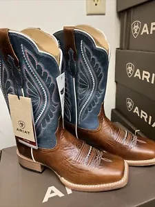 PICK SIZE - ARIAT 10025032 Women's Primetime Gingersnap/Baby Blue Eyes Boots - Picture 1 of 4
