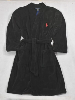 Polo Ralph Lauren Mantón Microfibra Bata Negro Felpa Big Pony L XL NUEVO CON ETIQUETAS $115 Foto 1 de 4