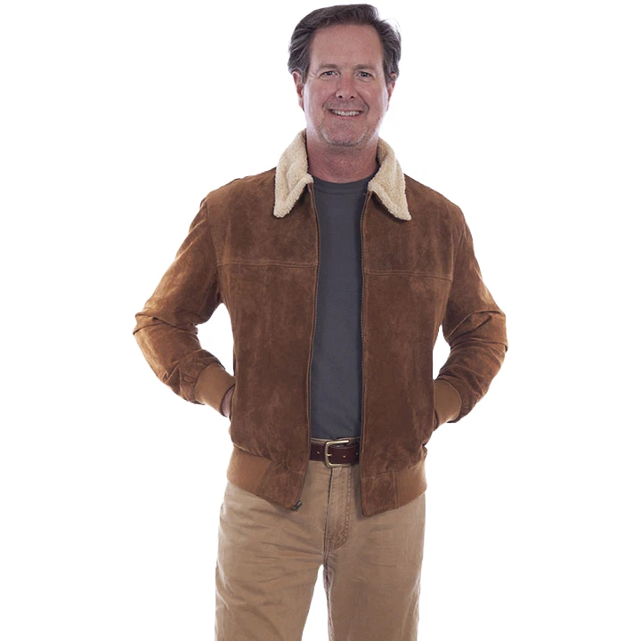 Scully Men's Western Suede Brown Bomber Jacket 2010-125 - Image 1 of 1