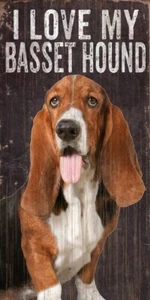 Basset Hound Sign - I Love My 6x12 - Picture 1 of 1