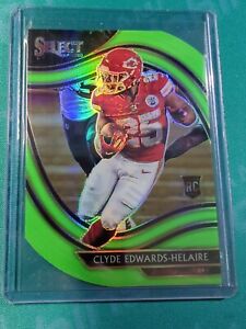 2020 Select Neon Green FIELD LEVEL Die Cut!! CLYDE EDWARDS-HELAIRE RC KC Chiefs!