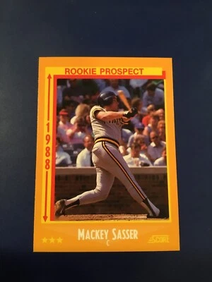 1988 Score # 642 MACKEY SASSER Rookie Pirates New York Mets Nice Look! - Image 1 of 2