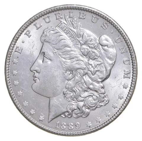 Unc Uncirculated 1889 Morgan Silver Dollar - $1.00 Mint State MS BU Cover