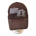 Harley Davidson Brown Mesh Back Hat Cap Snap Back