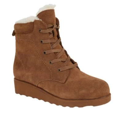 *BEARPAW Phoebe замшевые овчины на шнуровке туристические ботинки с NeverWet - гикори - 11 М - Изображение 1 из 4