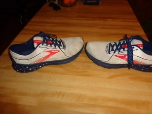 Brooks ADRENALINE GTS 21 Size 12 USA White Blue Red Men Running Shoes - Picture 1 of 5