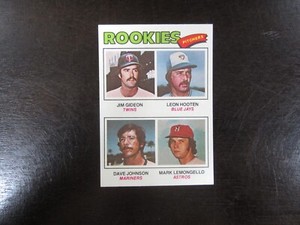 1977 Topps # 478 Jim Gideon Leon Hooten Dave Johnson Mark Lemongello Rookies