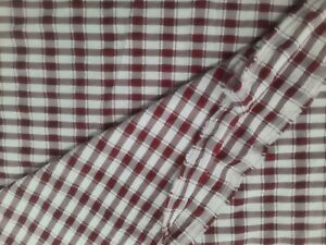 Polyester Bubble Checks Fabric Red/White 56" Width 2 Yards Clothing Apparels