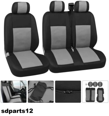 Mercedes Vito W638 Vario Copri Sedili Coprisedili 2+1 Grigio Tessuto - Immagine 1 di 4