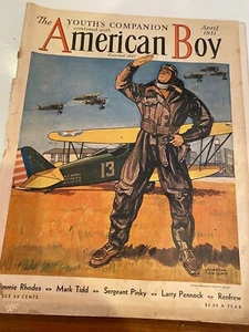 1931 APRIL AMERICAN BOY MAGAZINE - Clayton Knight cover parted C B KELLAND - Picture 1 of 4