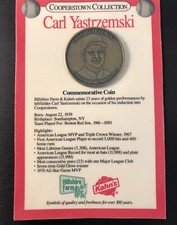 1989 Carl Yastrzemski Coin Kahn Hillshire Farm Cooperstown Collection Red Sox mt