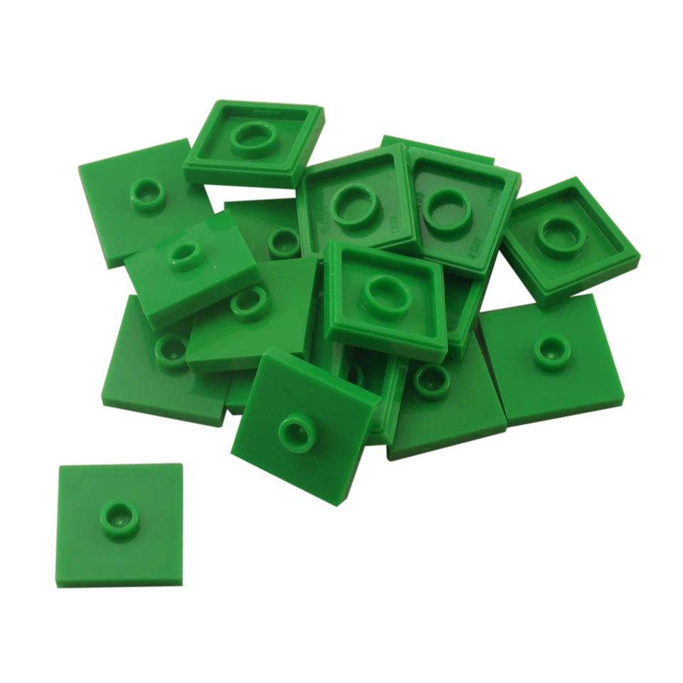 20 NEUE LEGO Plate, Modified 2 x 2 with 1 Stud in Center (Jumper) Leuchtend Grun - Bild 1 von 1