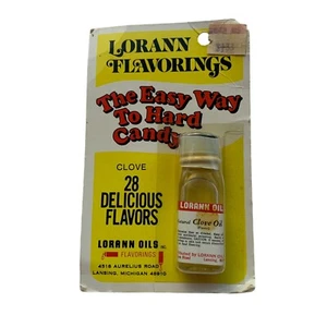 Sealed Vintage LorAnn Flavoring Oil Bottle Hard Candy Baking CLOVE NOS Full - Picture 1 of 3