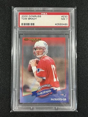2000 Donruss #230 Tom Brady /1325 PSA 7 Rookie - Image 1 of 2