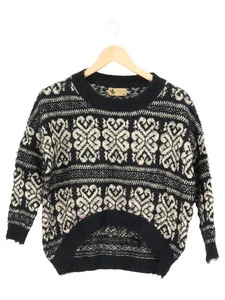 KATSUMI Damen Pullover Norwegermuster Strick Langarm Mehrfarbig Gr. M L 38 40 - Bild 1 von 4
