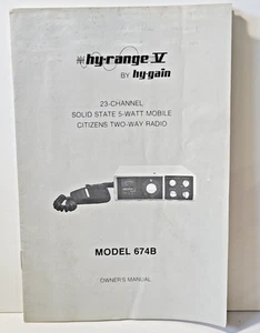 Hy-Range V Model 674B 23-kanałowy SS 5-Watt Citizens Dwukierunkowe radio Instrukcja obsługi - Zdjęcie 1 z 9