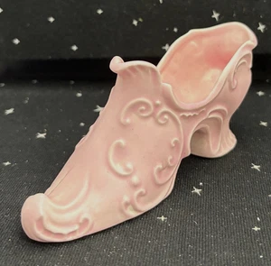 Fioriera/Portascarpe/Scarpe Vintage Rosa Ceramica Punta Elfo Tacco Collezionismo - Foto 1 di 9