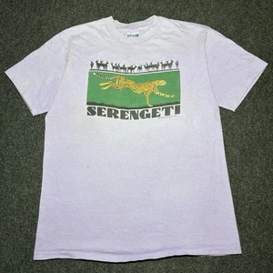 Vintage Serengeti T-Shirt Nature Habitat Single Stitch Art Tee Africa Large 80’s - Picture 1 of 7