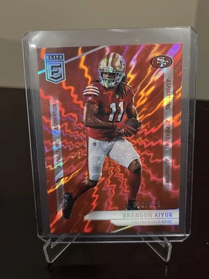 2024 Panini Donruss Elite - Brandon Aiyuk #41 Aspirations Shimmer /875 Red 49ers - Image 1 of 2