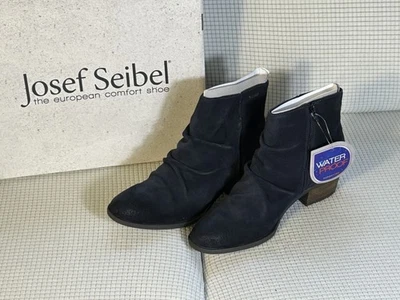 Josef Seibel 毛皮衬里 Daphne 丝绒麂皮绒拉链靴,尺寸 EU 42,美国 10,全新无标签 — 第 1/4 张图片