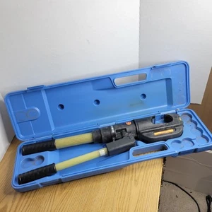 Thomas & Betts Hydraulic Crimper, 14 Ton W/ Case No Dies TBM14M - Foto 1 di 8