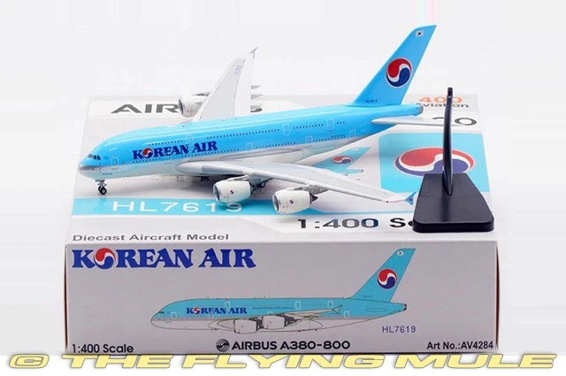 Aviation 400 1:400 A380-800 Korean Air HL7619 com suporte - Imagem 1 de 1