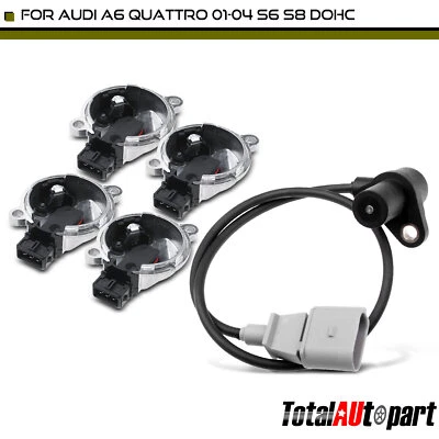 4x Camshaft & 1x Crankshaft Position Sensor for  Audi A6 Quattro 2000-2004 S6 S8 - Image 1 of 4