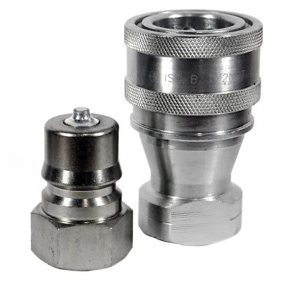 HYDRAULAX 1 set 3/4" ISO 7241-1 B Hydraulic Hose Quick Disconnect Couplers 700-12-12S