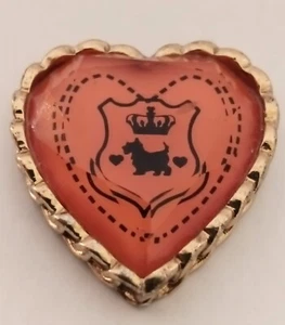 "Juicy Couture Colgante Objeto de Arte Corazón Papel Peso 1"" X 1" - Imagen 1 de 5