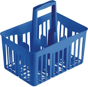 Cestello Portabottiglie, 6 Posizioni, Riciclabile, 30X21Xh. 28 Cm Blu - Foto 1 di 12