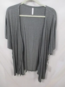Eimin Sweater Cardigan Womens Large Gray 3/4 Sleeve Open Solid Viscose New - Picture 1 of 10