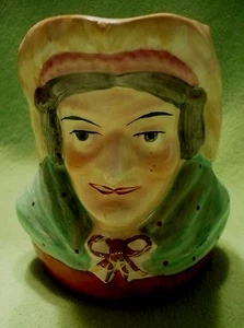 Toby creamer / milk pitcher. Colorful hand-painted GRAY haired LADY. Vintage  - Picture 1 of 7