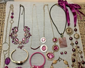 Vintage Lucky, Pura Vida, Charming Charlie, Rustic Cuff Purple Mixed Jewelry Lot - Picture 1 of 12