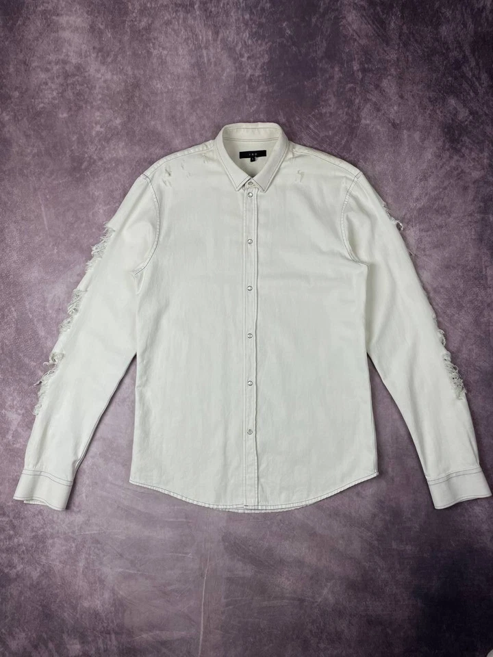 Camisa con botones IRO Vinceo blanca envejecida para hombre blanca S algodón Foto 1 de 4