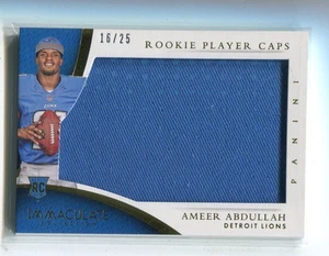 2015 Panini Immaculate Collection Rookie Player CAP Ameer Abdullah /25 Lions - Bild 1 von 1