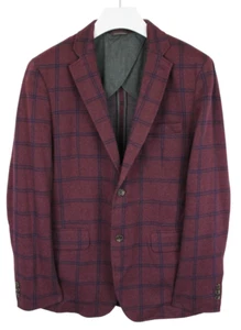 TASSO ELBA Blazer Men's LARGE Single Breasted Notch Lapel Half Lined Plaid - Picture 1 of 10