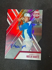 NOELVI MARTE 2017 Donruss Elite Extra Edition AUTO Status Red 69/75 Rookie Card - Picture 1 of 2