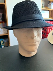 Silverstone Men's Fedora Silver Grey Hat Mesh Top Casual Business S/M - Picture 1 of 2