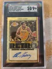 2020-21 DONRUSS OPTIC RETRO SERIES GOLD VINYL AUTO ROBERT HORRY 1/1 SGC9 RS-RBH