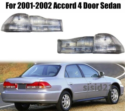 4X Clear Lens Tail Lights Turn Signal Lamps For 2001-2002 Honda Accord 4DR Sedan - Изображение 1 из 4