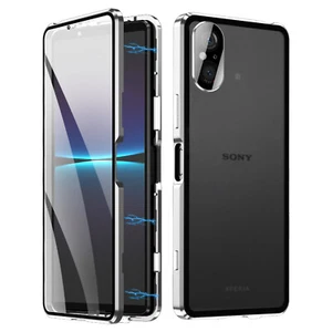 Magnet Metall Glas Full Body Hülle für Sony Xperia 1 VII 10 1 VI 5 V IV 10 III - Bild 1 von 25