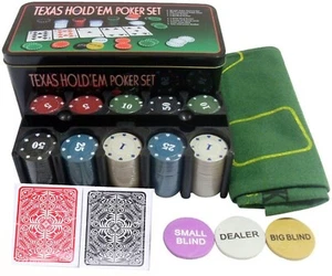 Adult's Casino Game Poker Set - Pack of 200 Poker Chips Multicolor Casino Poker - Picture 1 of 4
