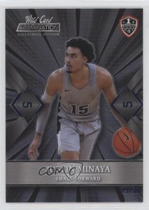 2021-22 Wild Card Alumination Blue Foil 5 Stripe /50 Justin Minaya #ABC-46