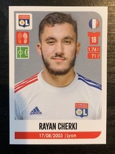 Rayan Cherki RC Rookie Sticker Panini Foot 2020 2021 (20-21) #208. Lyon, France