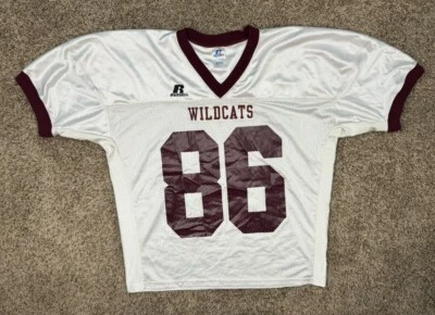 Camiseta de fútbol Whitehouse High School talla XL Wildcats en blanco 86 Foto 1 de 4