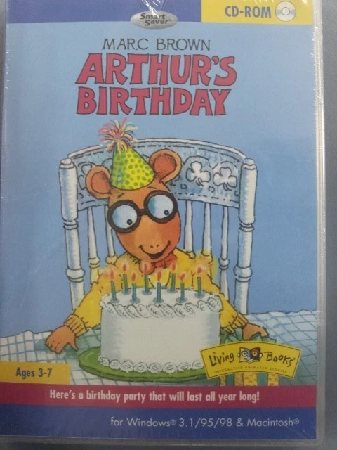 MARC BROWN ARTHUR'S BIRTHDAY LIVING BOOKS FOR CHILDREN AGE 3-7 PC AND MAC NEW - image 1 of 1